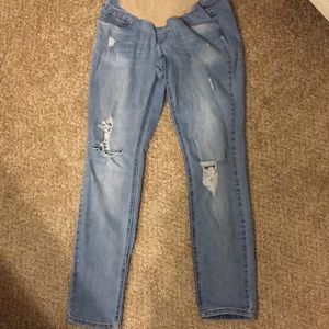 Distressed Maternity Jeans